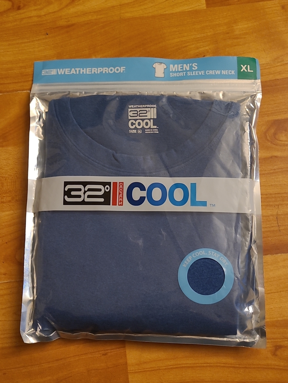 Cool Men's Short Sleeve Crew Neck T-Shirt - Blue